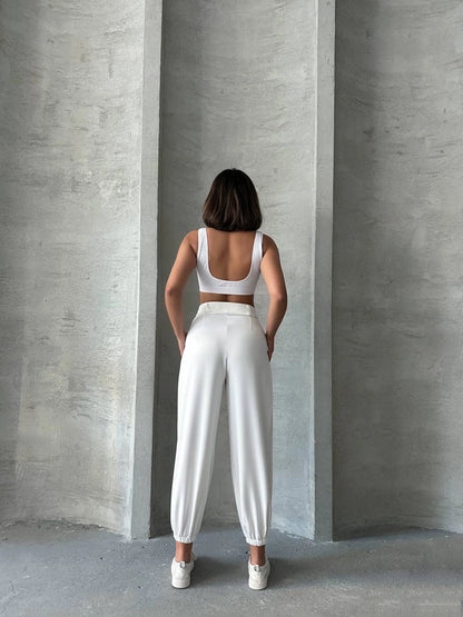 Cool & Comfy Beyaz Şalvar Pantolon ✨